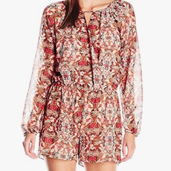 BCBGeneration Women's Romper Size Large L NWT Color: “Coffee Bean Multi” - Picture 12 of 12